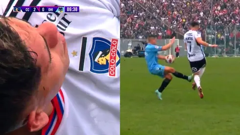 Carlos Palacios recibió falta de Juan Fuentes, que no fue advertida por los árbitros (Foto: TNT Sports)