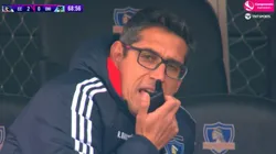 Ruben Bascuñán fue sorprendido en la banca de Colo Colo hablando por radio. ¿Habrá sido con Quinteros?