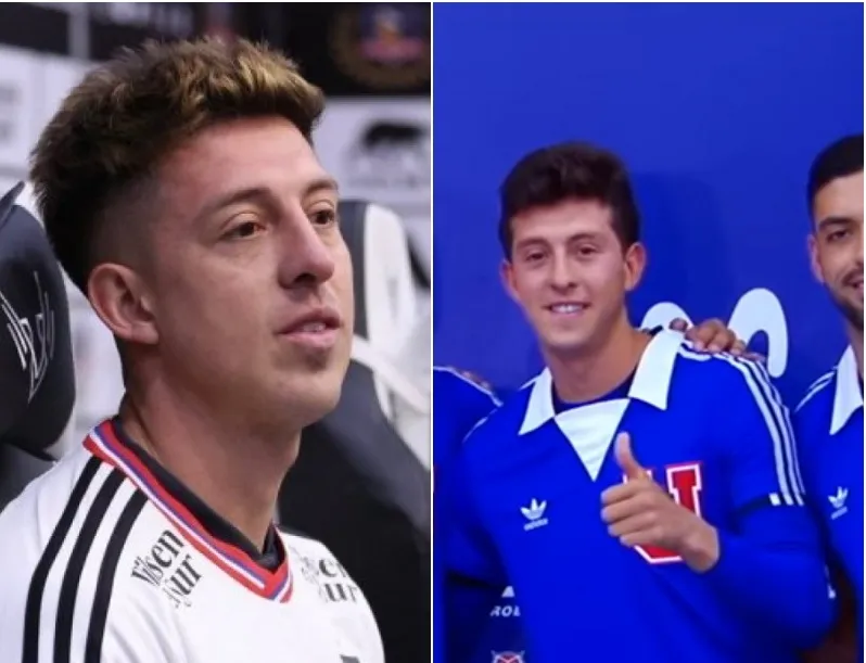 Parra siendo presentado en Colo Colo y en la U (Archivo)