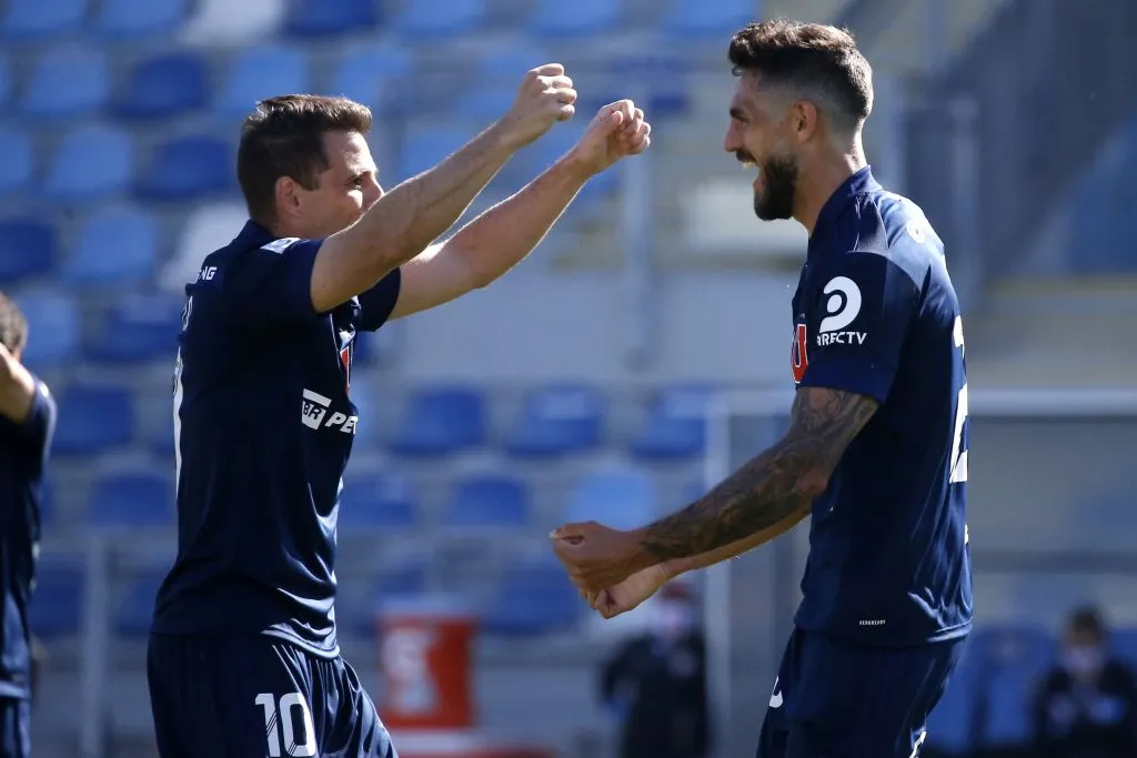 Walter Montillo y Joaquín Larrivey crearon una gran dupla en la U | Foto: Photosport