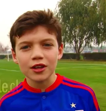 Agustín Arce Melli, tras golear a Colo Colo en la sub 11 en el año 2016 (Captura)