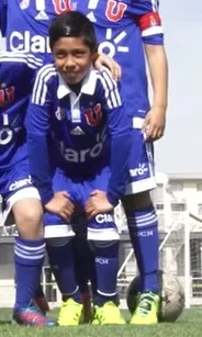 Darío Osorio, previo a un partido de la sub 11 (Captura)