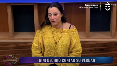 Trini en el momento de su confesión en Gran Hermano.