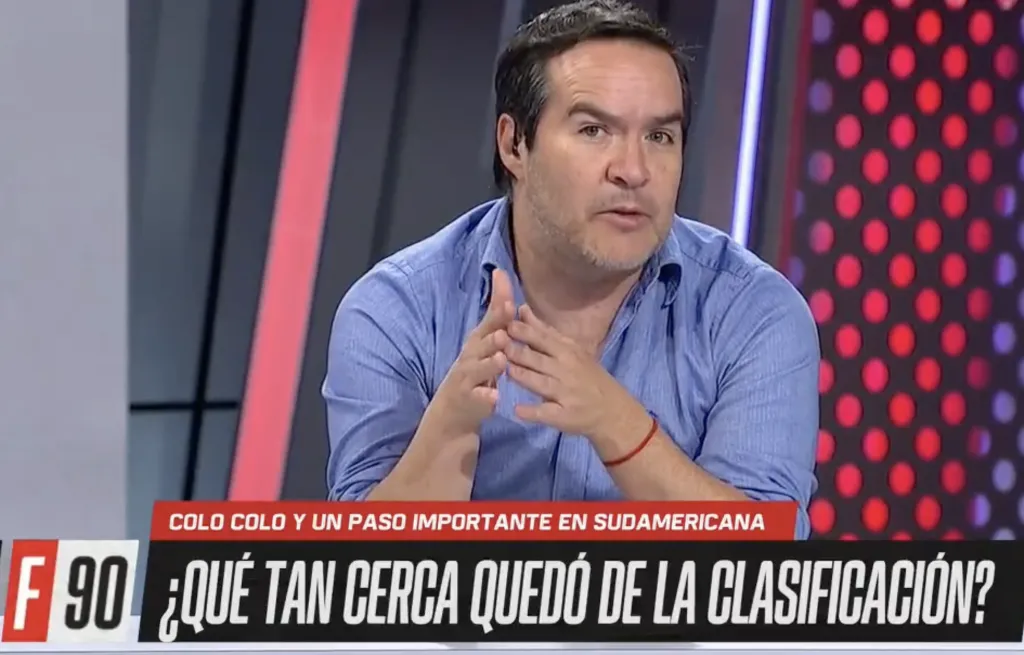Cristián Caamaño no queda conforme con la perfomance de Thompson en Colo Colo (Pantallazo ESPN Chile)