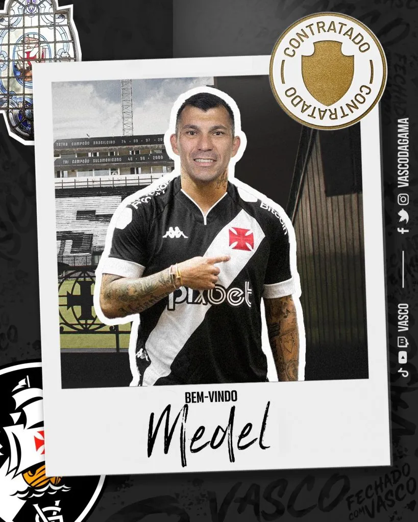 Medel fue oficializado en Vasco da Gama | Foto: Vasco Twitter
