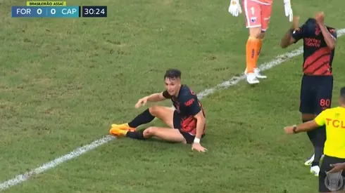 Luciano Arriagada fue titular en el Athletico Paranaense ante Fortaleza.