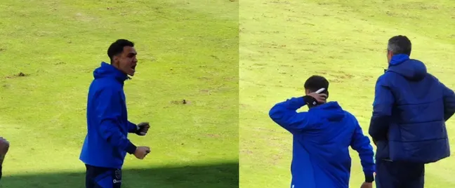Toselli acompañando a Pellegrino en los minutos finales | FOTO: Emisora Bullanguera