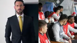 Mauricio Pinilla ve a Marcos Bolados en el banco en la Copa Sudamericana.