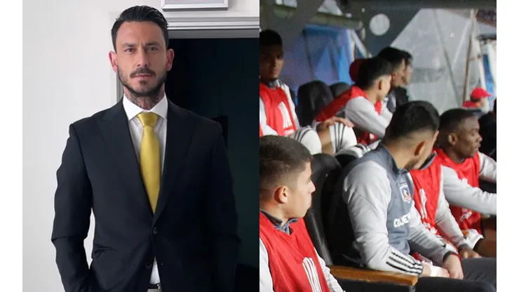 Mauricio Pinilla ve a Marcos Bolados en el banco en la Copa Sudamericana.
