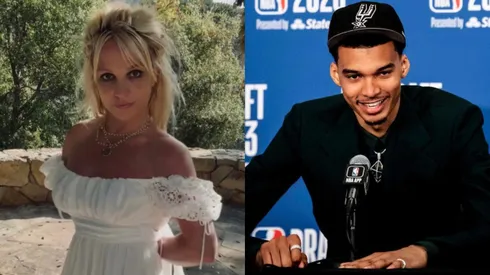 Britney Spears y Victor Wembanyama.