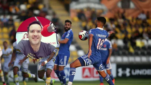 Cristián Caamaño se fue en picada contra dos jugadores azules.