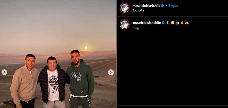 Ambos en el Cerro El Toro (Instagram)
