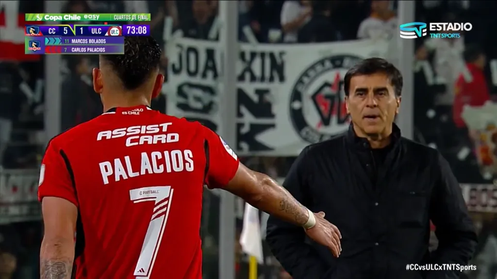 Carlos Palacios tuvo un gran partido con Colo Colo (Foto: TNT Sports)