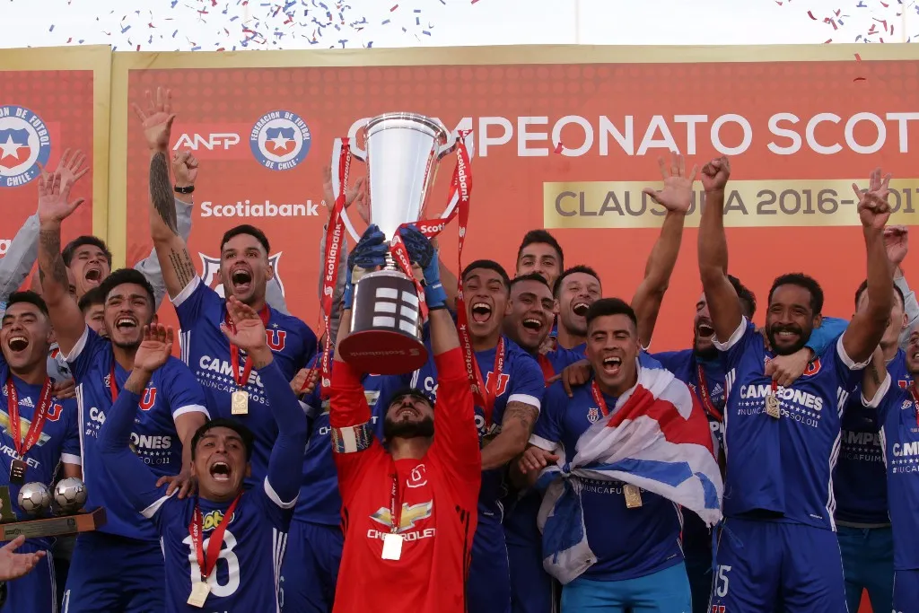 2017, el último año en que la U se coronó campeón (Archivo ANFP)