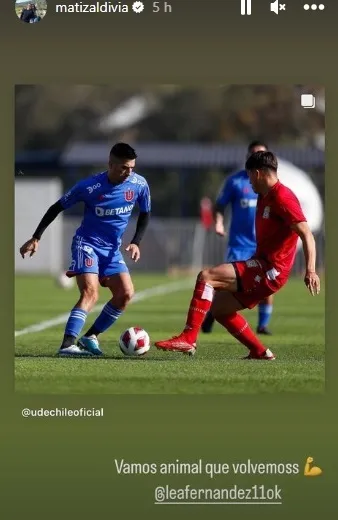 El mensaje en Instagram de Zaldivia a Fernández (Instagram @matizaldivia )
