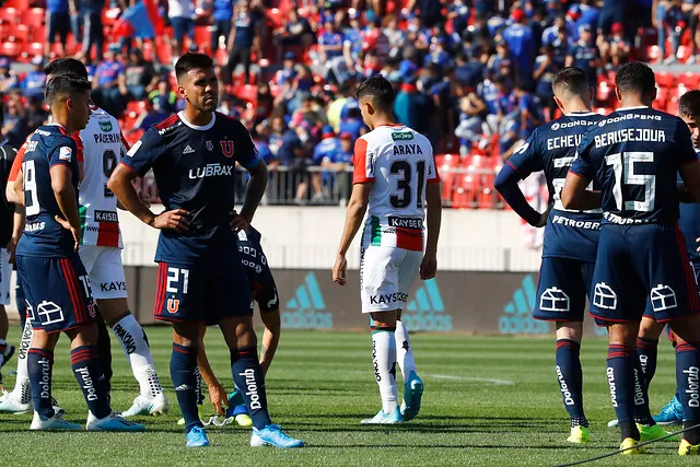 La U y la derrota ante Palestino en 2019 (Photosport)