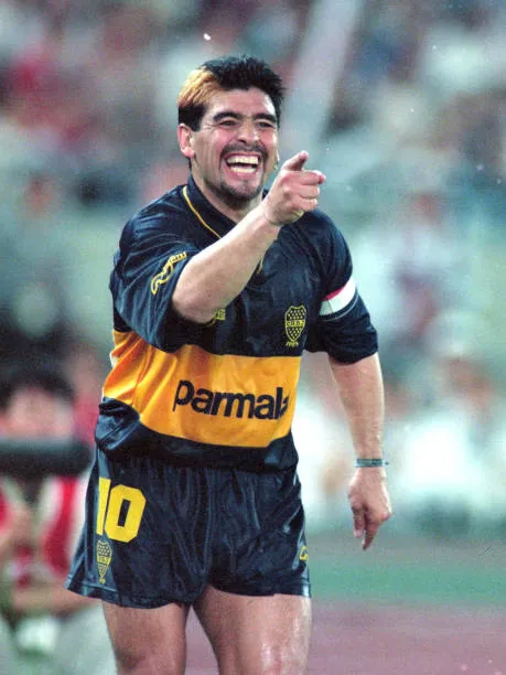 Maradona vio a Solabarrieta y recordó que el periodista estuvo en su presentación en Boca (Getty Images)