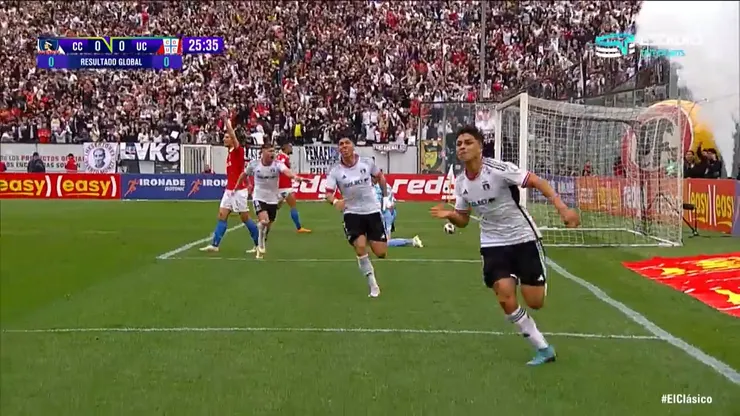 Damián Pizarro corta su mala racha goleadora con un gol clave para Colo Colo: Foto: TNT Sports)