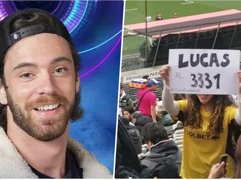 Hincha de Colo Colo llega al Monumental con un cartel pidiendo la salida de un integrante de Gran Hermano