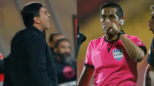 Gustavo Quinteros reclama penal no cobrado a Colo Colo (Foto. Photosport)