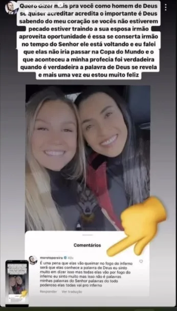 La polémica publicación contra Marta y su pareja (Captura Instagram)
