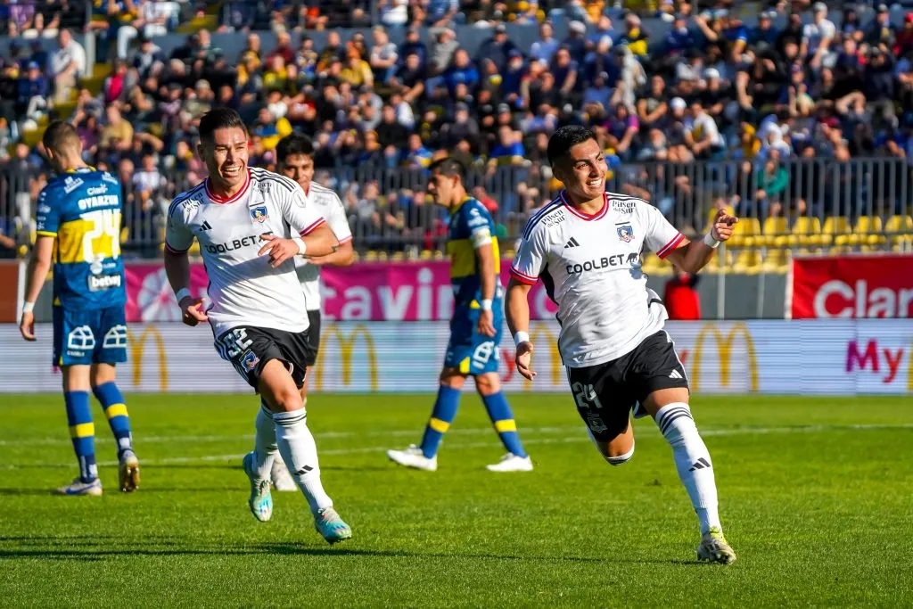 Jordhy Thompson marcó el 2-1 de Colo Colo frente a Everton en el estadio Sausalito (Foto: Guille Salazar)