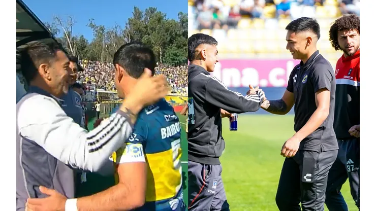 Julio Barroso y Joan Cruz se reencontraron con sus excompañeros de Colo Colo (Foto: TNT Sports | Guille Salazar)