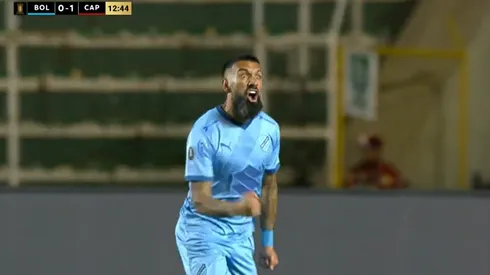 Ronnie Fernández marcó para Bolívar ante el Athletico Paranaense (Foto: ESPN)