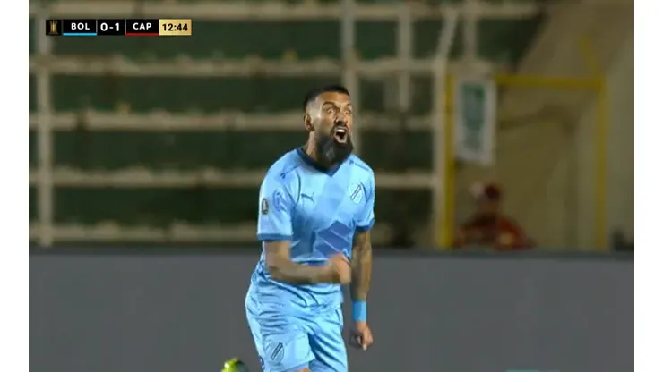 Ronnie Fernández marcó para Bolívar ante el Athletico Paranaense (Foto: ESPN)