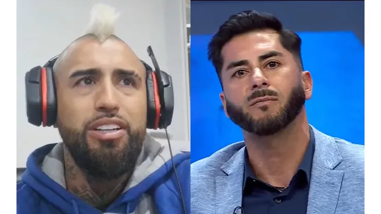 Arturo Vidal se molesta con Johnny Herrera (Foto: Kingarturooficial23, Twitch | TNT Sports)