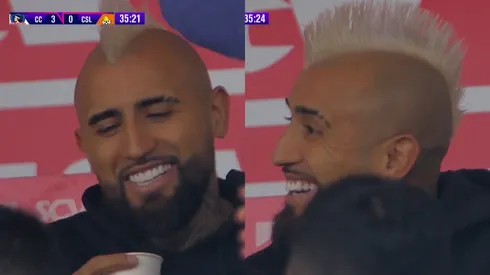 Arturo Vidal está en el estadio Monumental viendo a Colo Colo (Foto: TNT Sports)