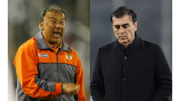 Raúl Toro repasa a Gustavo Quinteros por sus declaraciones en conferencia de prensa (Foto: Photosport)
