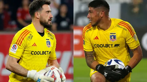 Fernando de Paul y Brayan Cortés rotan en el arco de Colo Colo (Foto: Photosport)