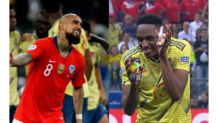 Arturo Vidal se refiere a la celebración de Yerry Mina ante Chile en la Copa América 2019.