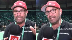Keno Salinas muestra su molestia con ruidos en Copa Davis (Foto: TVN)