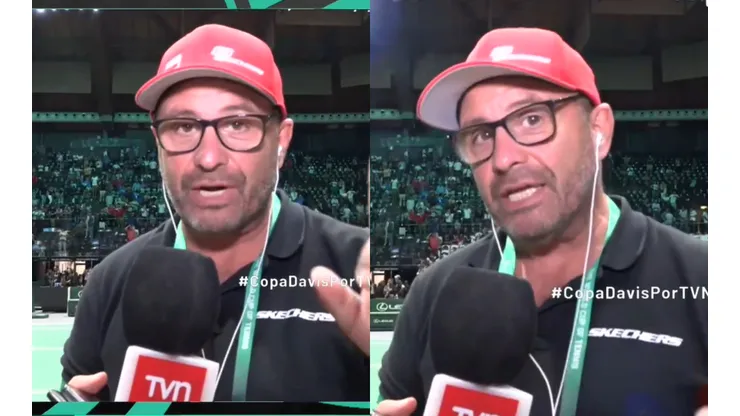 Keno Salinas muestra su molestia con ruidos en Copa Davis (Foto: TVN)