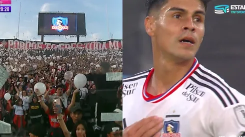 Erick Wiemberg recibe el apoyo de los hinchas de Colo Colo (Foto: TNT Sports)