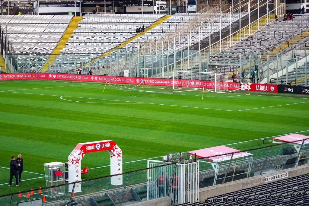 Así está el terreno de juego previo al partido a Eliminatorias | Foto: Guillermo Salazar