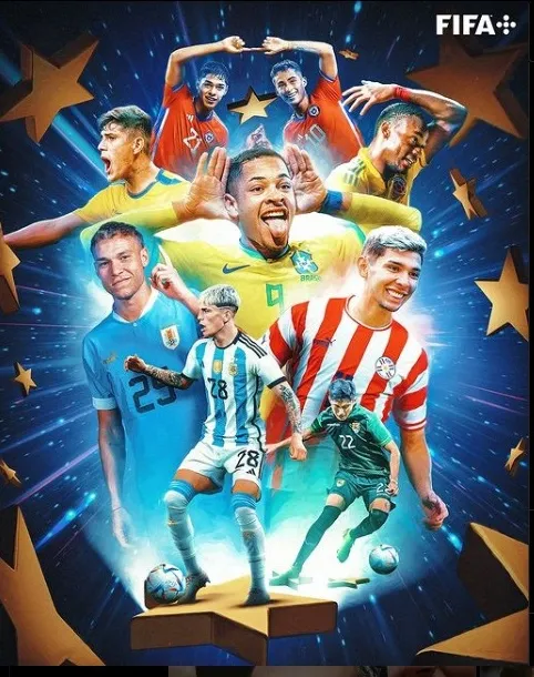 El afiche de las jóvenes promesas sudamericanas con los chilenos en la parte superior (Instagram)