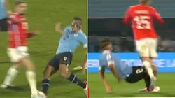 La dura entrada que recibió el partido Diego Valdés