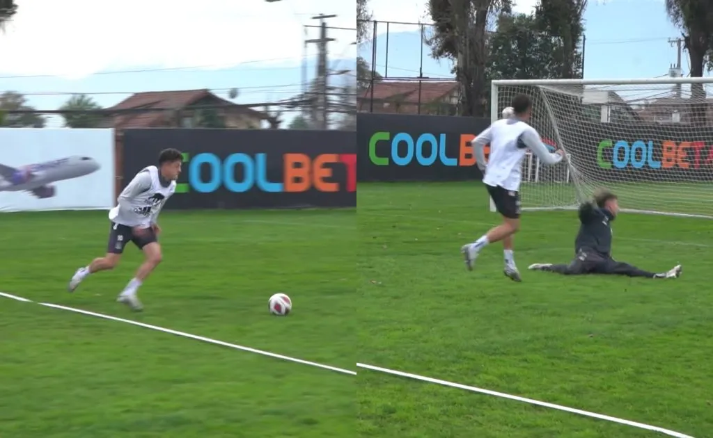 Pablo Parra realiza ejercicios con balón (Foto: Colo Colo)