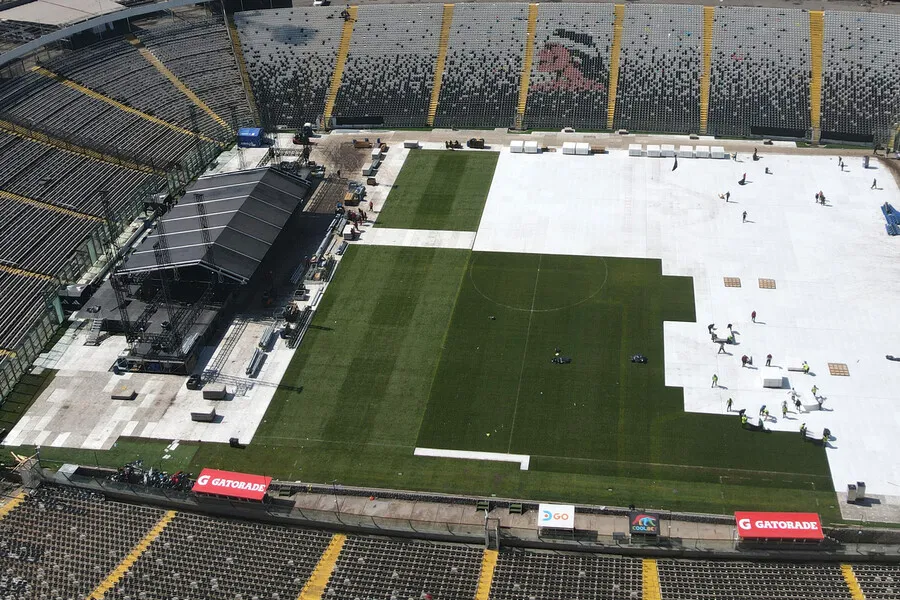 La cancha del Monumental para recibir a Colombia. | Foto: Photosport