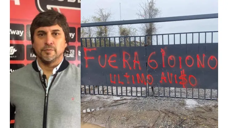 Sergio Gioino recibe amenazas a través de rayados.