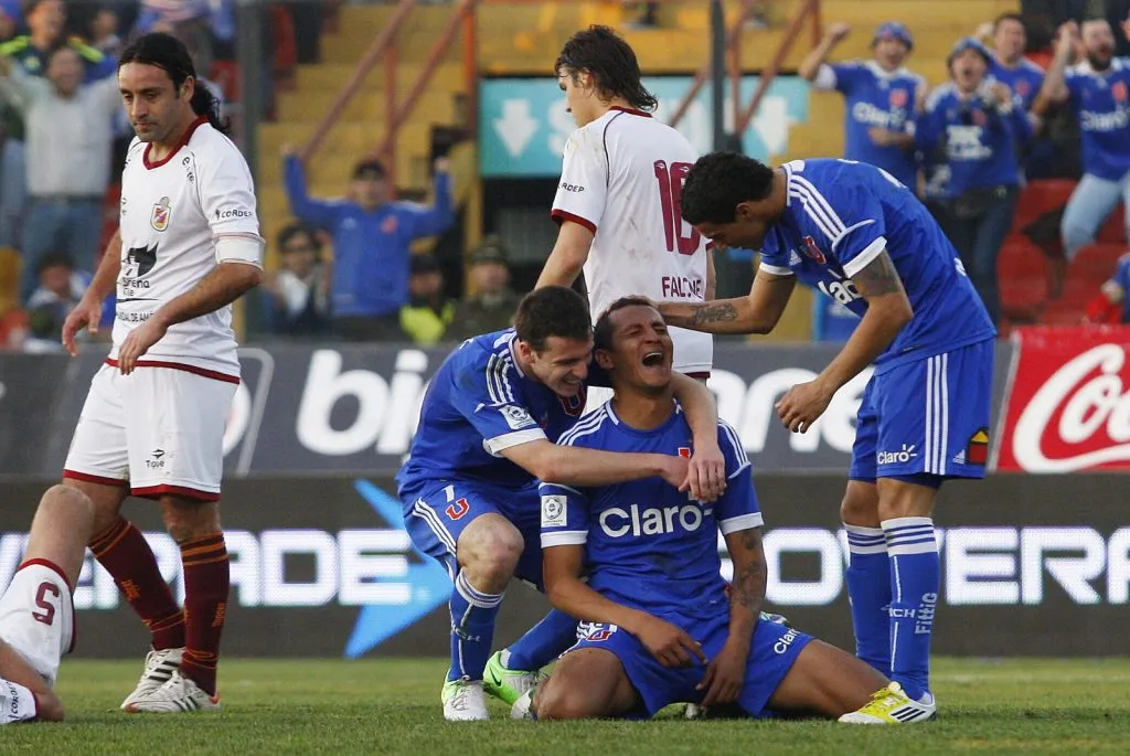La emoción de Morante tras anotar un gol por la U (Archivo)