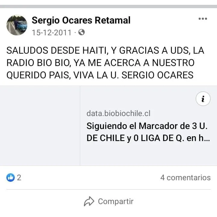 La publicación que llamó la atención de los hinchas albos | FOTO: Facebook