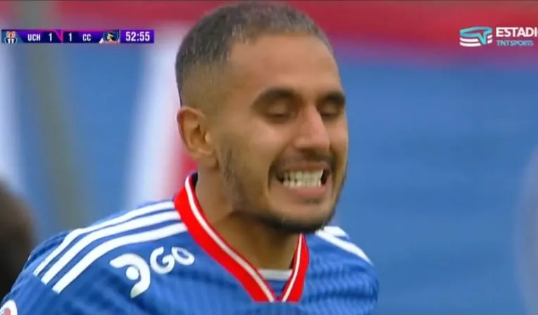 Mateos lamenta el gol errado (Captura TNT Sports)