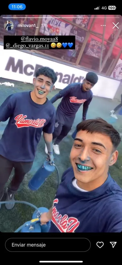 Así quedaron los jóvenes de la U (Instagram)