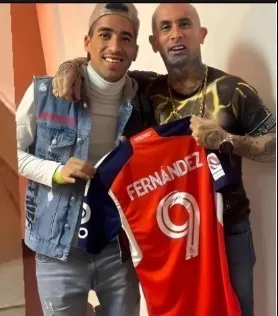 Leandro Fernández junto a Emanuel Noir (Archivo)