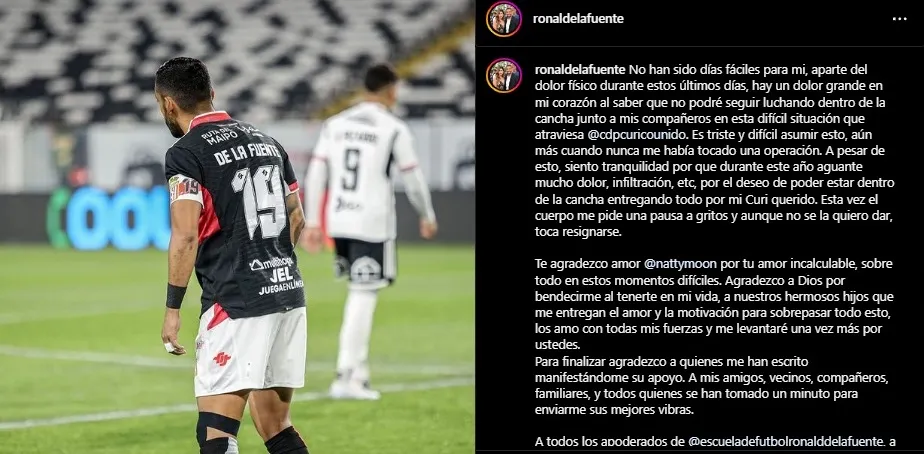 La publicación de De La Fuente (Instagram)