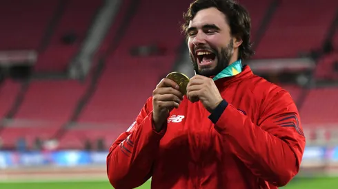 Lucas Nervi volvió a su casa en transporte público (Foto de Alejandro Pizarro/Santiago 2023 via Photosport).